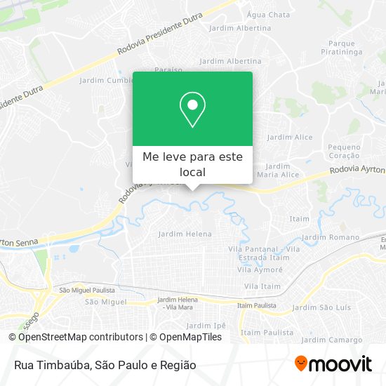 Rua Timbaúba mapa