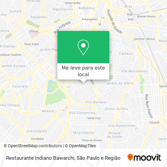 Restaurante Indiano Bawarchi mapa