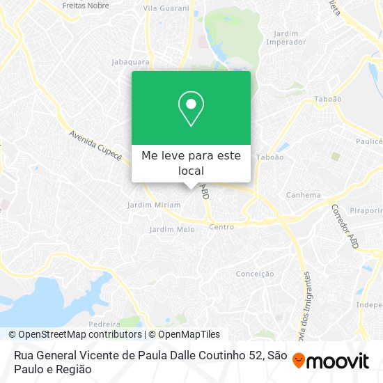 Rua General Vicente de Paula Dalle Coutinho 52 mapa