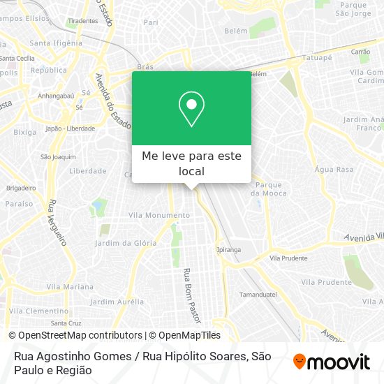 Rua Agostinho Gomes / Rua Hipólito Soares mapa