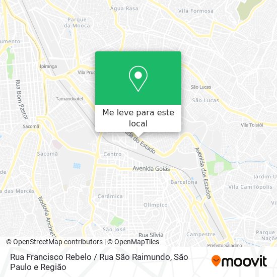 Rua Francisco Rebelo / Rua São Raimundo mapa