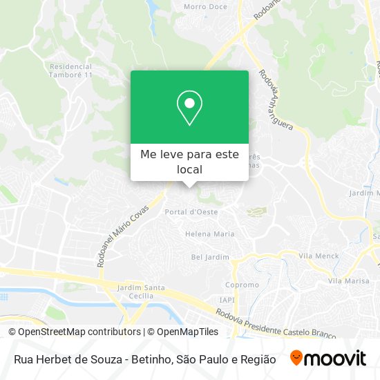 Rua Herbet de Souza - Betinho mapa