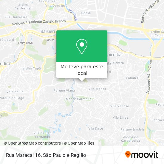 Rua Maracai 16 mapa