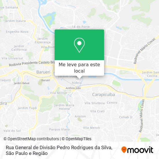 Rua General de Divisão Pedro Rodrigues da Silva mapa