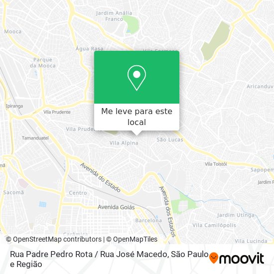 Rua Padre Pedro Rota / Rua José Macedo mapa