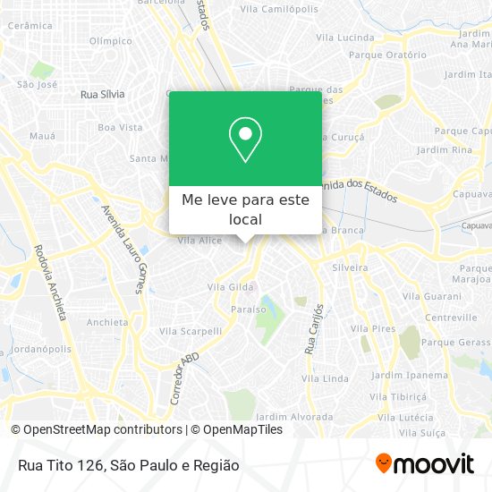 Rua Tito 126 mapa