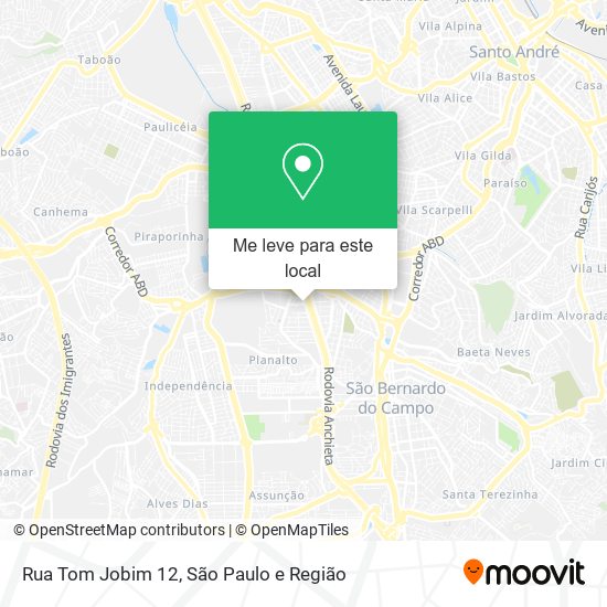 Rua Tom Jobim 12 mapa