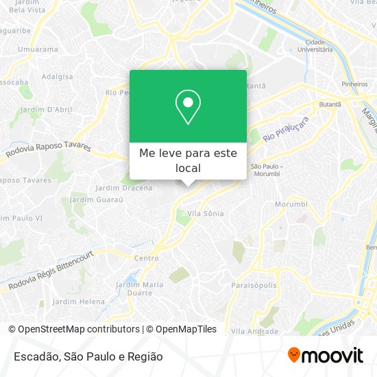 Escadão mapa
