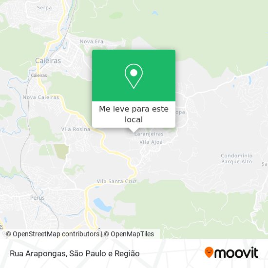 Rua Arapongas mapa