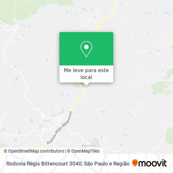 Rodovia Régis Bittencourt 3040 mapa