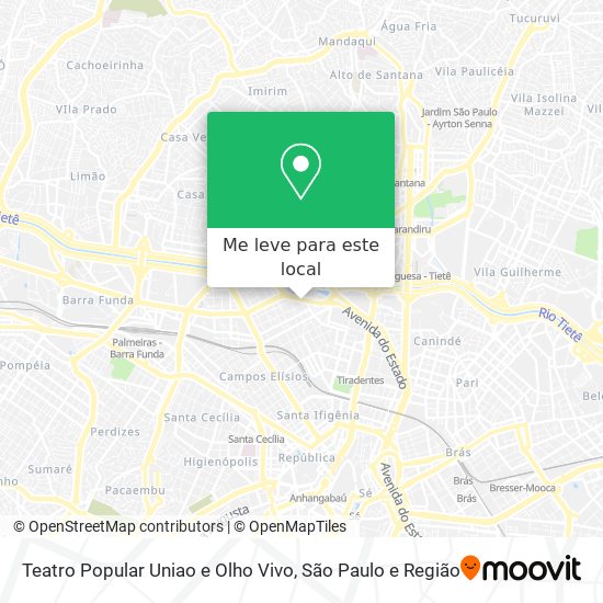 Teatro Popular Uniao e Olho Vivo mapa