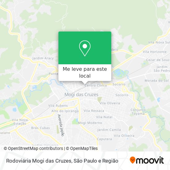 Rodoviária Mogi das Cruzes mapa