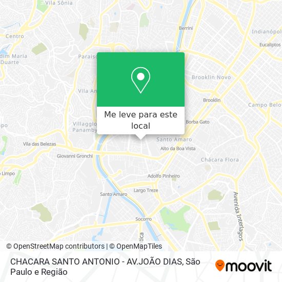 CHACARA SANTO ANTONIO - AV.JOÃO DIAS mapa