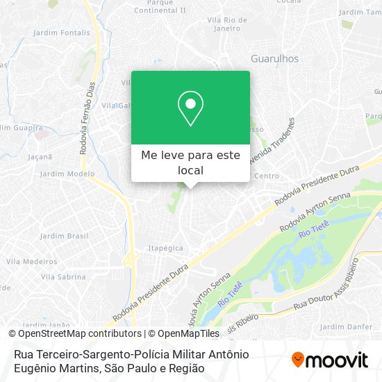 Rua Terceiro-Sargento-Polícia Militar Antônio Eugênio Martins mapa