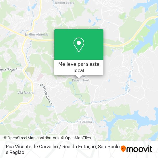 Rua Vicente de Carvalho / Rua da Estação mapa