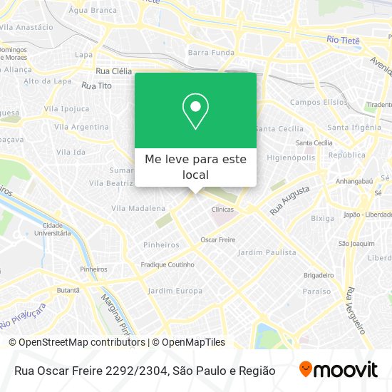 Rua Oscar Freire 2292/2304 mapa