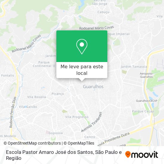 Escola Pastor Amaro José dos Santos mapa