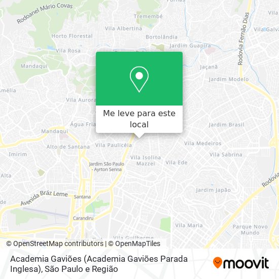 Academia Gaviões (Academia Gaviões Parada Inglesa) mapa