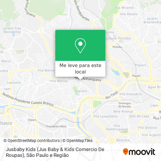 Jusbaby Kids (Jus Baby & Kids Comercio De Roupas) mapa