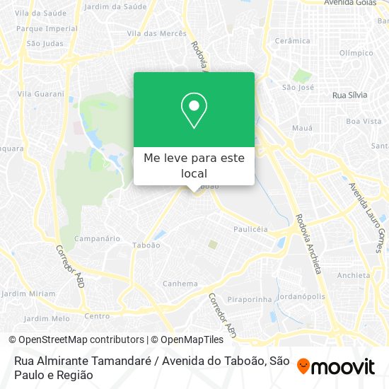 Rua Almirante Tamandaré / Avenida do Taboão mapa