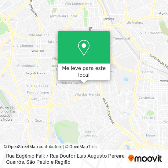 Rua Eugênio Falk / Rua Doutor Luis Augusto Pereira Queirós mapa