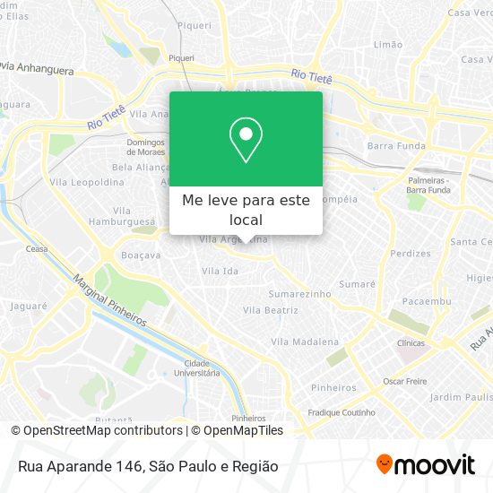 Rua Aparande 146 mapa