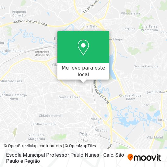 Escola Municipal Professor Paulo Nunes - Caic mapa