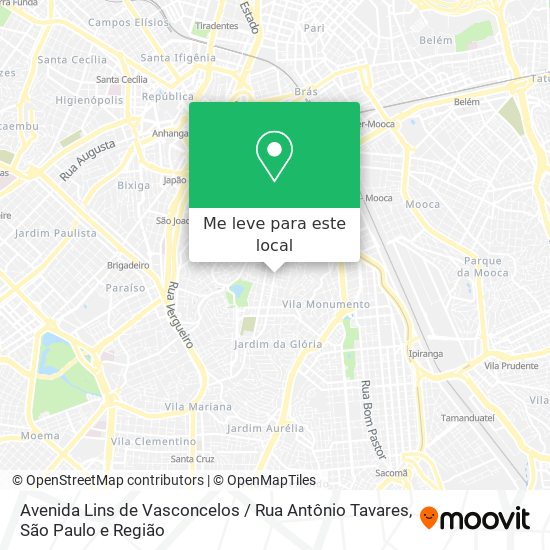 Avenida Lins de Vasconcelos / Rua Antônio Tavares mapa