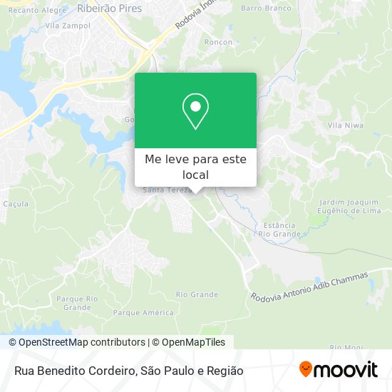 Rua Benedito Cordeiro mapa