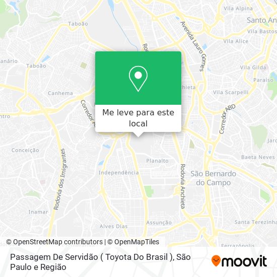 Passagem De Servidão ( Toyota Do Brasil ) mapa