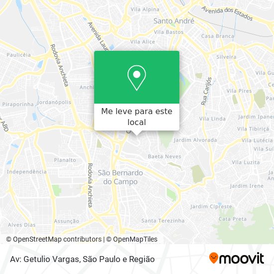 Av: Getulio Vargas mapa
