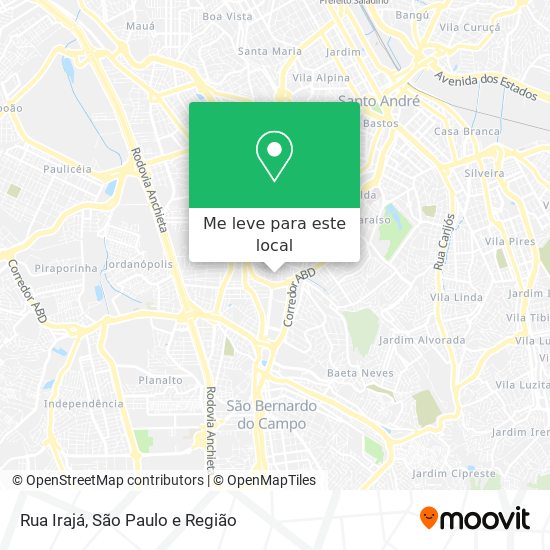 Rua Irajá mapa