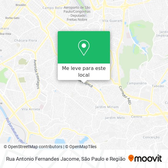 Rua Antonio Fernandes Jacome mapa