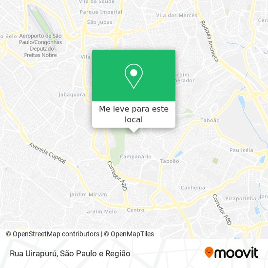 Rua Uirapurú mapa