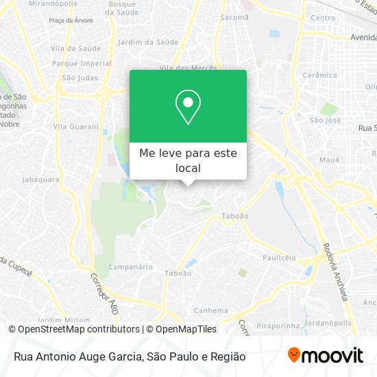 Rua Antonio Auge Garcia mapa