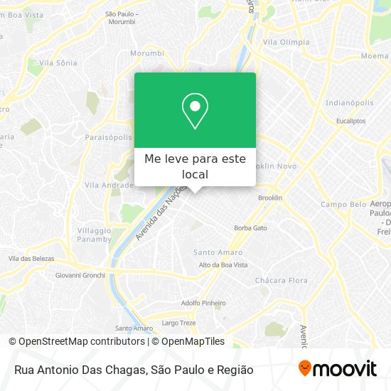 Rua Antonio Das Chagas mapa