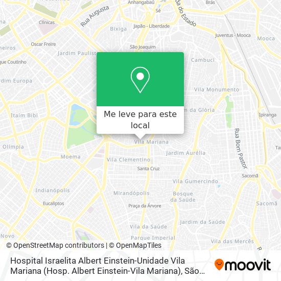 Hospital Israelita Albert Einstein-Unidade Vila Mariana (Hosp. Albert Einstein-Vila Mariana) mapa