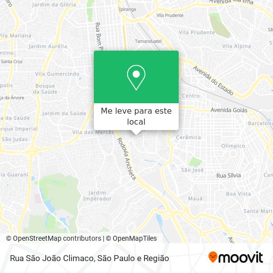 Rua São João Climaco mapa