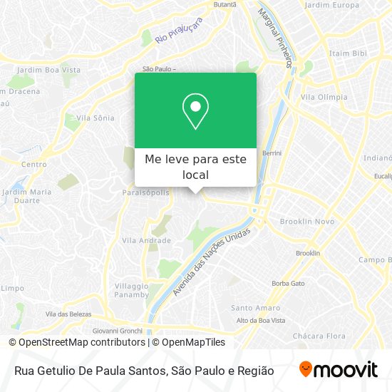 Rua Getulio De Paula Santos mapa