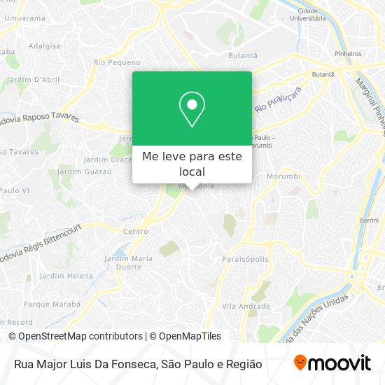 Rua Major Luis Da Fonseca mapa
