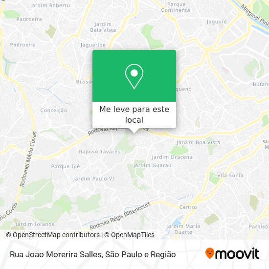 Rua Joao Morerira Salles mapa