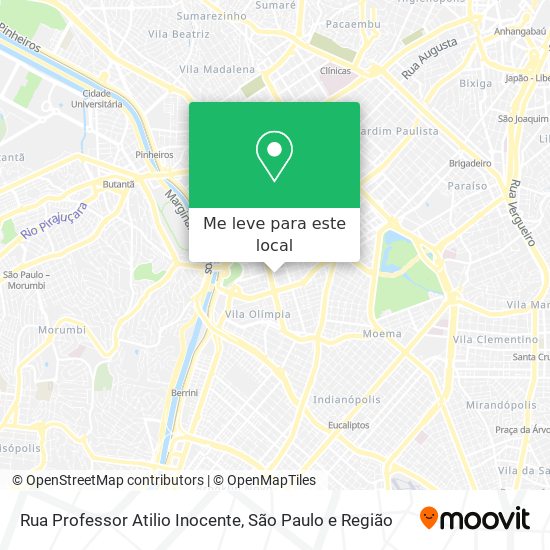 Rua Professor Atilio Inocente mapa