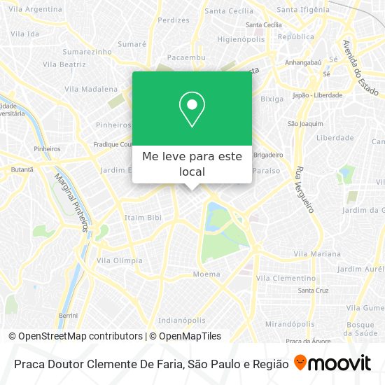 Praca Doutor Clemente De Faria mapa