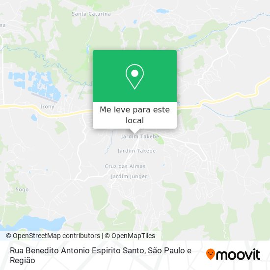 Rua Benedito Antonio Espirito Santo mapa