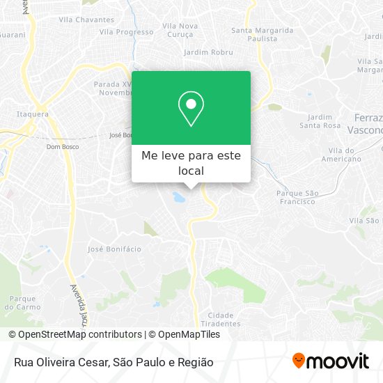 Rua Oliveira Cesar mapa