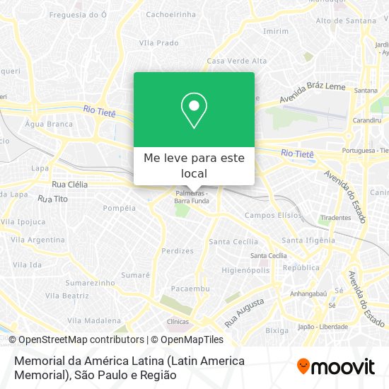 Memorial da América Latina (Latin America Memorial) mapa