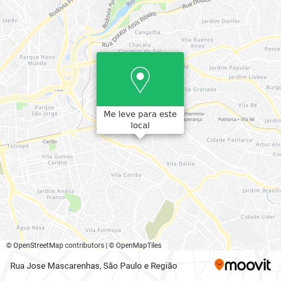 Rua Jose Mascarenhas mapa