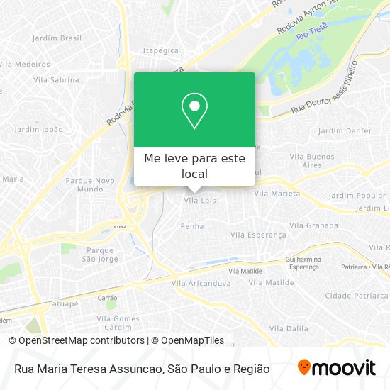 Rua Maria Teresa Assuncao mapa