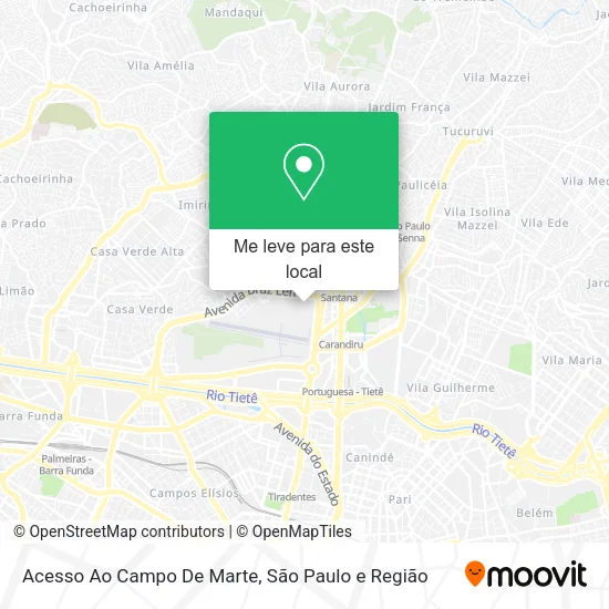 Acesso Ao Campo De Marte mapa