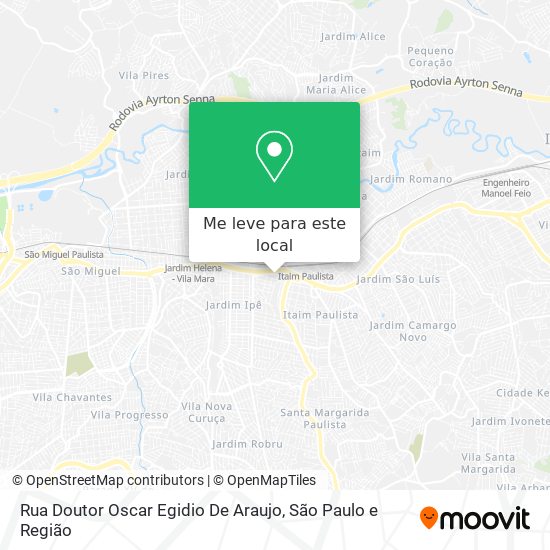 Rua Doutor Oscar Egidio De Araujo mapa